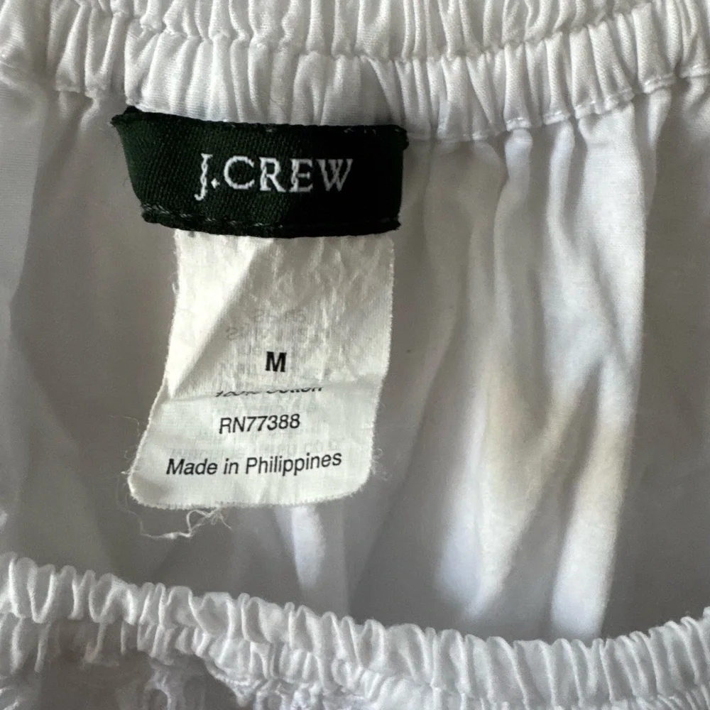 J.Crew White Eyelet Spaghetti Strap Summer Dress Sz. M